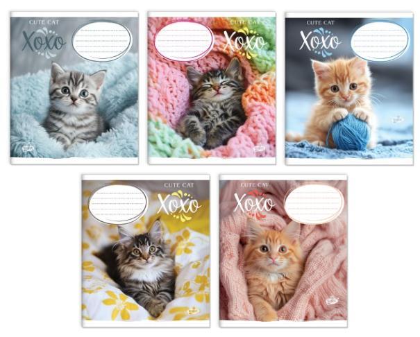 Зошит 12 листов клітка "Бриск" / Милий котик