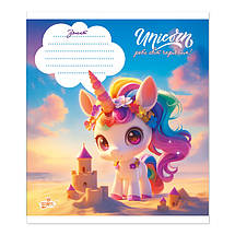 Зошит 12 листов клітка "Бриск" / Єдиноріжки, фото 3