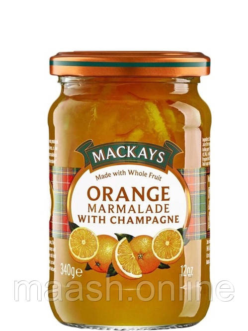 Конфітюр солодкий апельсин з шампанським Mackays, 340г, фото 1