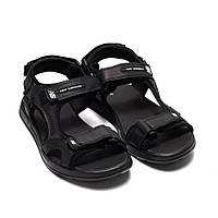 Шкіряні сандалі New Balance колір чорний