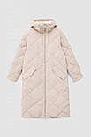 Довга зимова жіноча стьобана куртка Finn Flare FWB51052-709 Down fill бежева L, фото 7