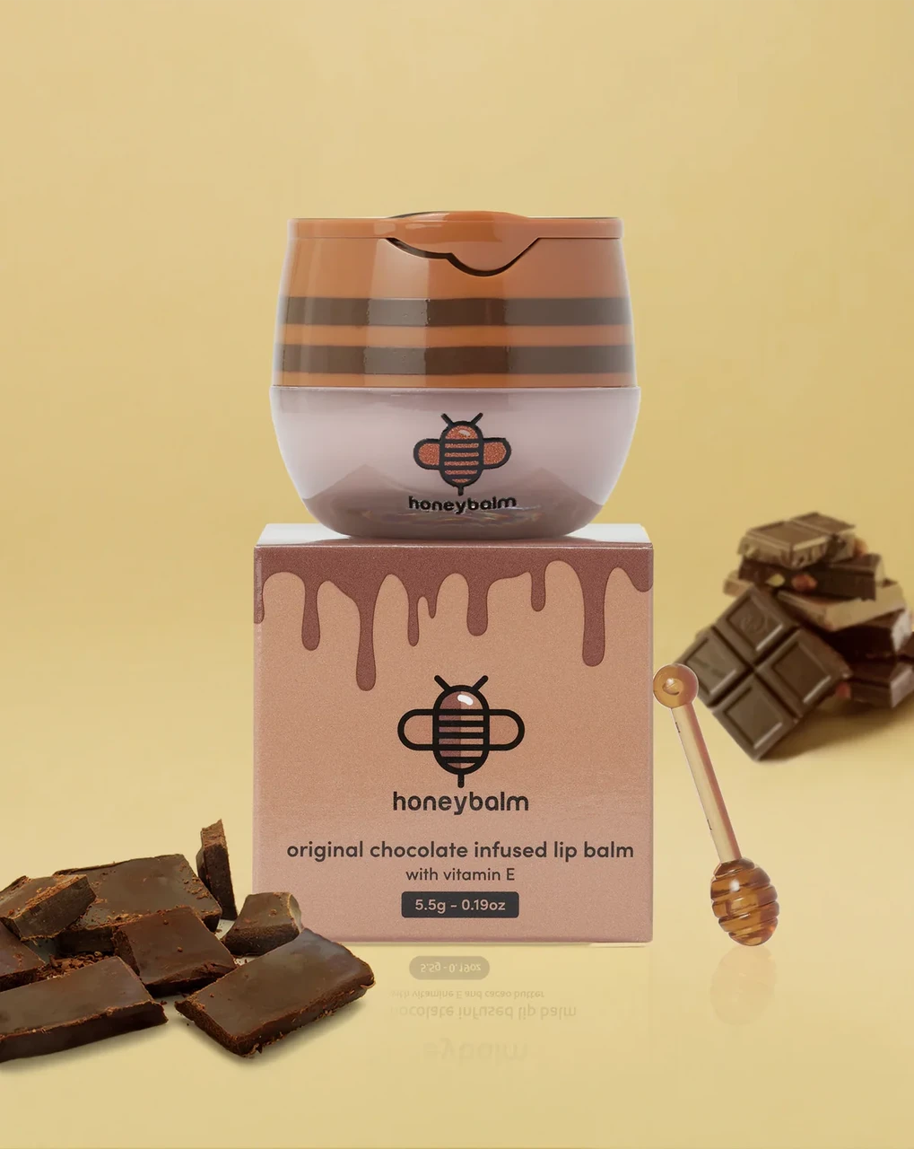 Медовий бальзам для губ "Шоколад" (6.5г), фото 1