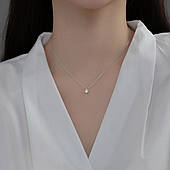 Срібна підвіска з кулоном, ланцюжок на шию з фіанітом — срібло 925 проби EGYPT SILVER