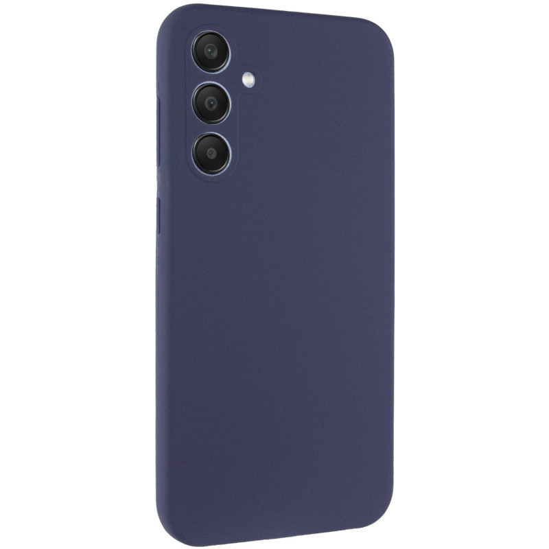 Чохол Silicone Cover Lakshmi Full Camera (AAA) для Samsung Galaxy S24 FE | Мікрофібра Темно-синій / Midnight blue, фото 1