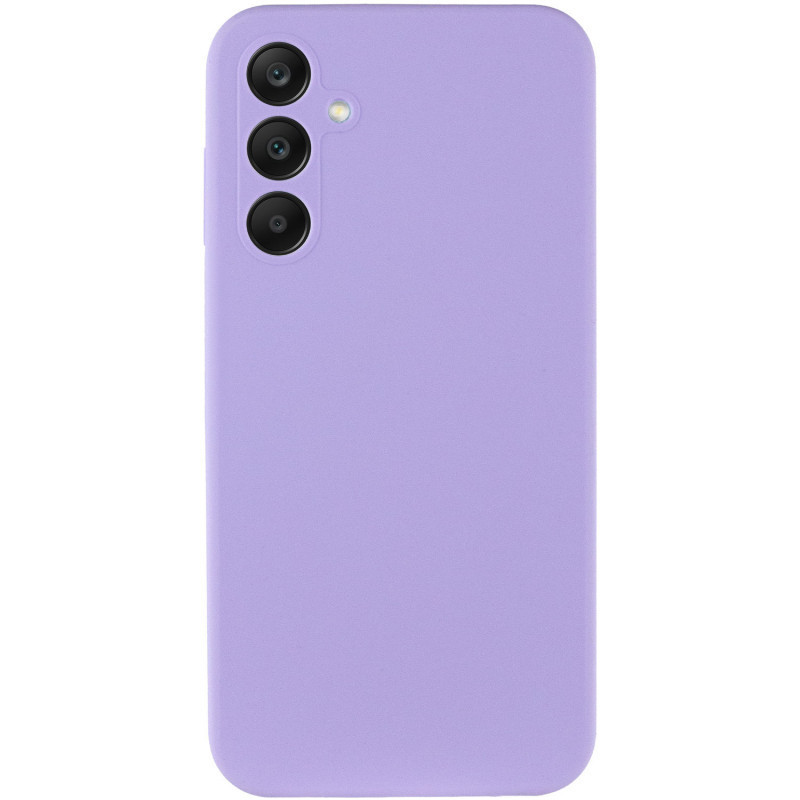 Чохол Silicone Cover Lakshmi Full Camera (AAA) для Samsung Galaxy A55 | Мікрофібра Бузковий / Dasheen, фото 1