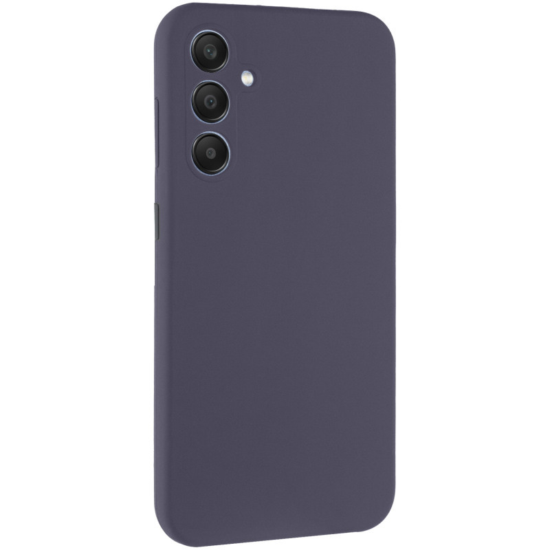 Чохол Silicone Cover Lakshmi Full Camera (AAA) для Samsung Galaxy A36 5G | Мікрофібра Сірий / Dark Gray, фото 1