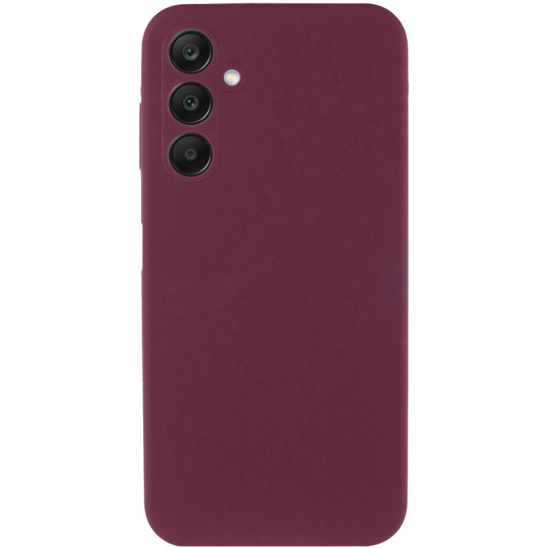 Чохол Silicone Cover Lakshmi Full Camera (AAA) для Samsung Galaxy A26 5G | Мікрофібра Бордовий / Plum, фото 1