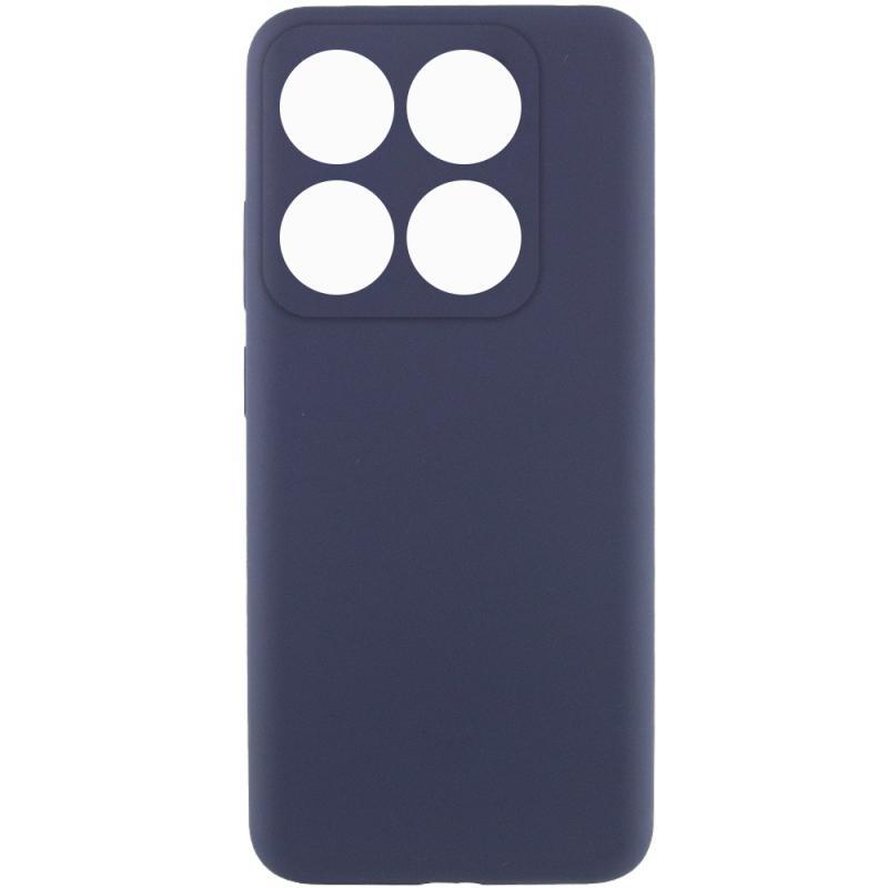 Чохол Silicone Cover Lakshmi Full Camera (AAA) для Xiaomi 14T Pro | Мікрофібра Темно-синій / Midnight blue, фото 1