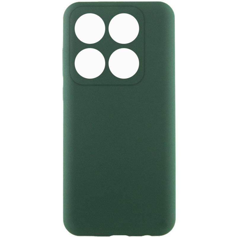 Чохол Silicone Cover Lakshmi Full Camera (AAA) для Xiaomi 14T Pro | Мікрофібра Зелений / Cyprus Green, фото 1