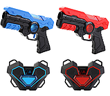 Набір лазерних бластерів з мішень для дітей. Гра в лазертаг, фото 2