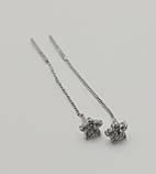 Сережки - протяжки зі срібла, фото 2