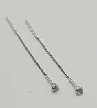 Сережки - протяжки зі срібла, фото 2