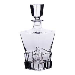 Декантер для віскі Luxury Style 1 л із товстого скла, прозорий