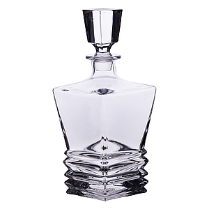 Декантер для віскі Crystal Glass 1 л із товстого скла, прозорий