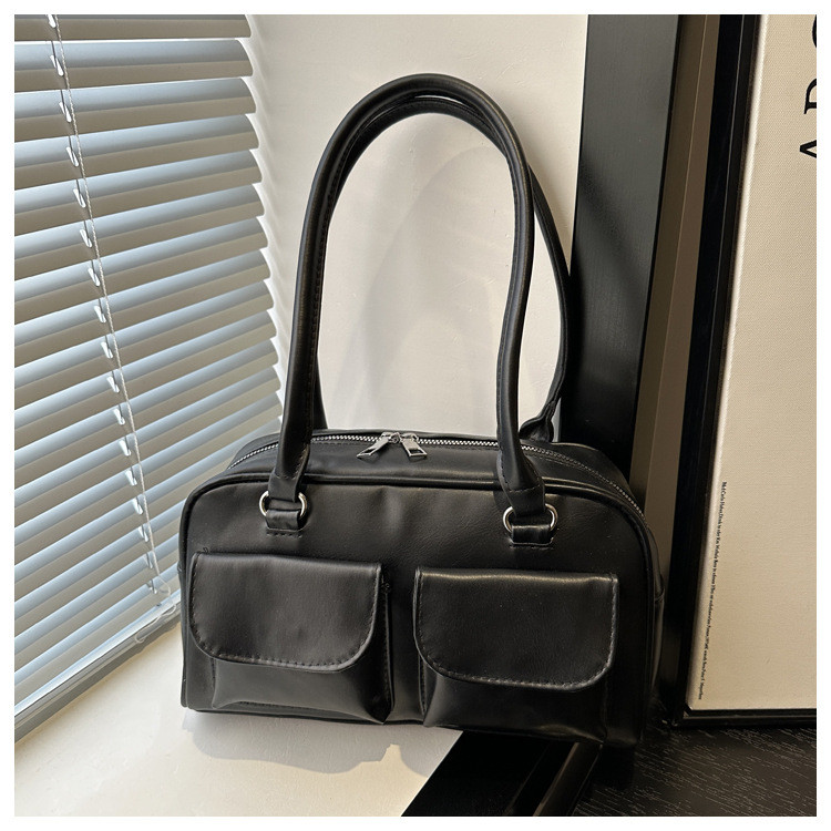 Дефект! Жіноча сумка 8182 багет чорна, фото 1