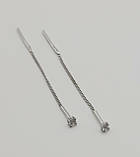 Сережки - протяжки зі срібла, фото 2