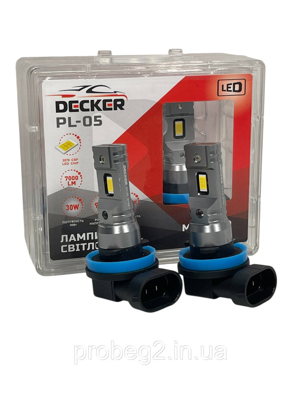 Led-лампи Decker pl-05 h11 5000 k 7000 lm 9-32 v 30w комплект