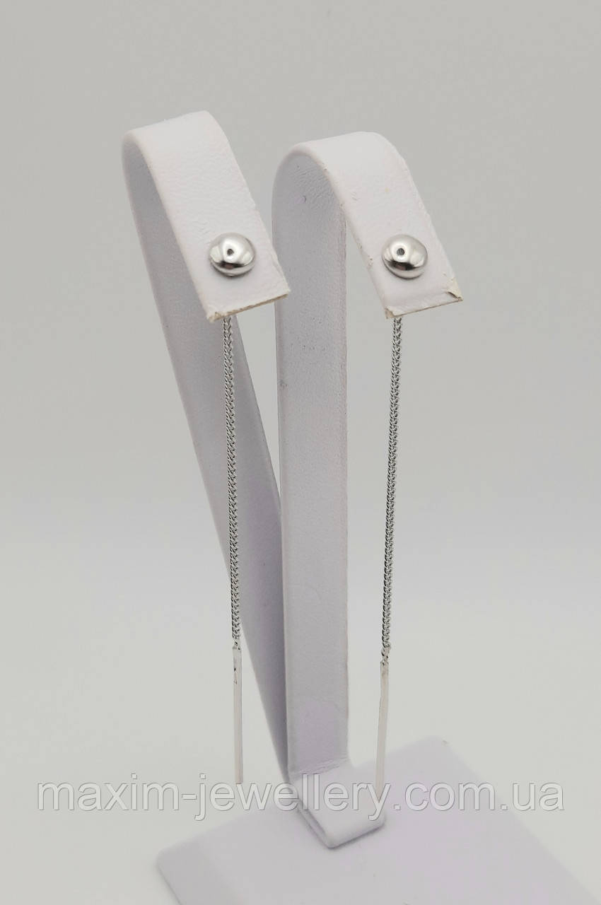 Сережки - протяжки зі срібла, фото 1