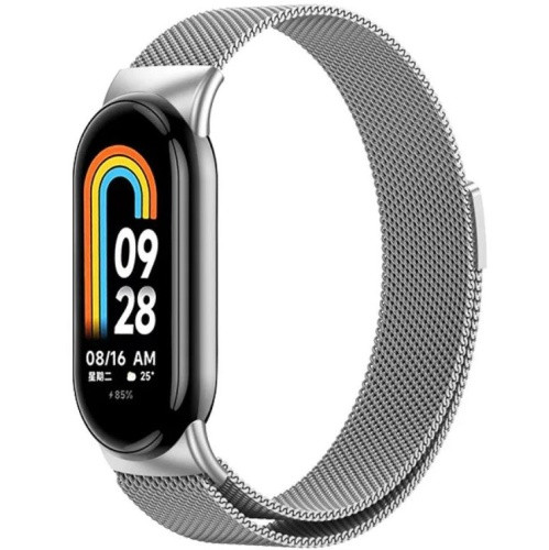 Ремінець для Xiaomi Mi Band 8/9 (Milanese Loop vs Magnet) (Сталевий)