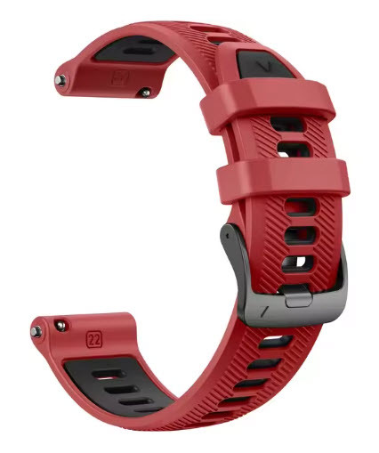 Ремінець для Garmin Forerunner 955/965/Epix Gen2-47 мм./Fenix 8-47 мм. (червоно-чорний), фото 1