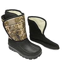 Чоловічі зимові дутики знімний носок на липучці підошва ЕВА спецвзуття Verona Верона камуфляж розмір 40-46