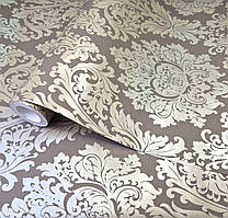 Шпалери вінілові 10.05 × 1.06 м Marburg 97275, кавові, золотисті для спальні, вітальні, кухні, коридору