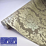 Шпалери вінілові 10.05 × 1.06 м Marburg 97275, кавові, золотисті для спальні, вітальні, кухні, коридору, фото 2