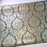 Шпалери вінілові 10.05 × 1.06 м Marburg 97275, кавові, золотисті для спальні, вітальні, кухні, коридору, фото 3