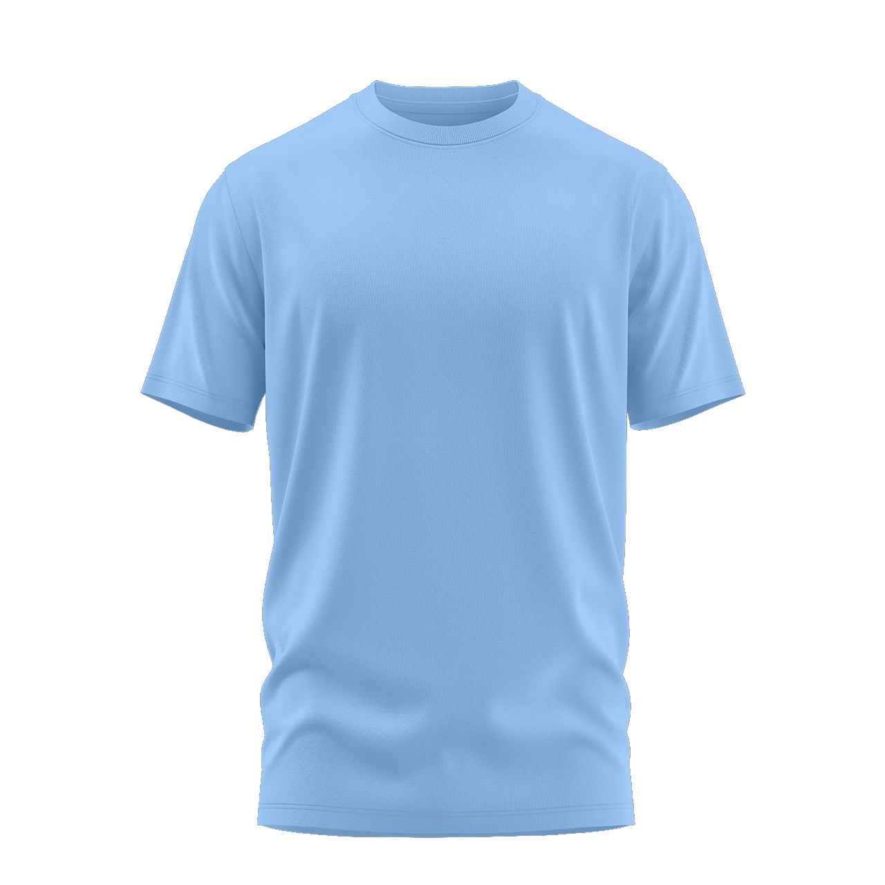 Дитяча футболка однотонна блакитна стрейчева, 1-16 років, фото 1