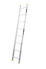 Драбина алюмінієва MASTERTOOL односекційна приставна 8 щаблів h = 3500 мм max 150 кг 79-1508