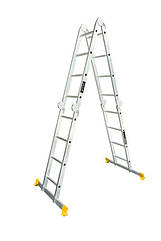 Драбина алюмінієва MASTERTOOL шарнірна 4х4 щаблі h = 5500 мм max 150 кг 79-1604