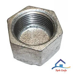 Заглушка чавунна оцинкована 1/2" (Ду 15) різьба внутрішня