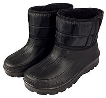 Чоловічі зимові дутики з хутром на липучці підошва ЕВА спецвзуття Verona Верона чорні розмір 40-46