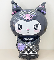 Фольгована куля фігура Куромі чорна в клітинку 73х48 см