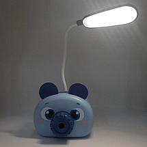 Дитяча настільна USB лампа A38-1 (з підставкою для ручок та точилкою для олівців) EL-2178 (237), фото 5