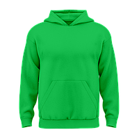 Дитячий однотонний худі з бавовни без флісу Зелений