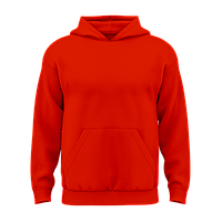 Дитячий однотонний худі з бавовни без флісу Червоний