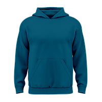 Дитячий однотонний худі з бавовни без флісу Морський