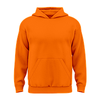 Дитячий однотонний худі з бавовни без флісу Помаранчевий