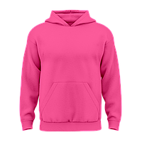Дитячий однотонний худі з бавовни без флісу Рожевий