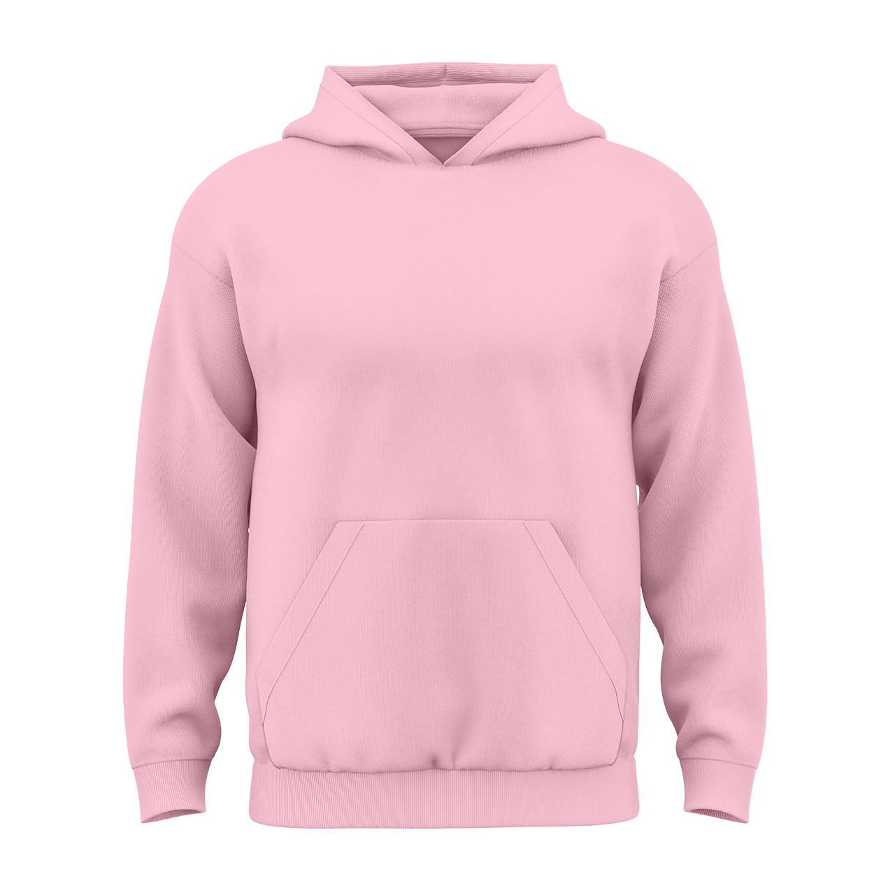 Дитячий однотонний худі з бавовни без флісу Світло-рожевий, фото 1