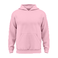 Дитячий однотонний худі з бавовни без флісу Світло-рожевий