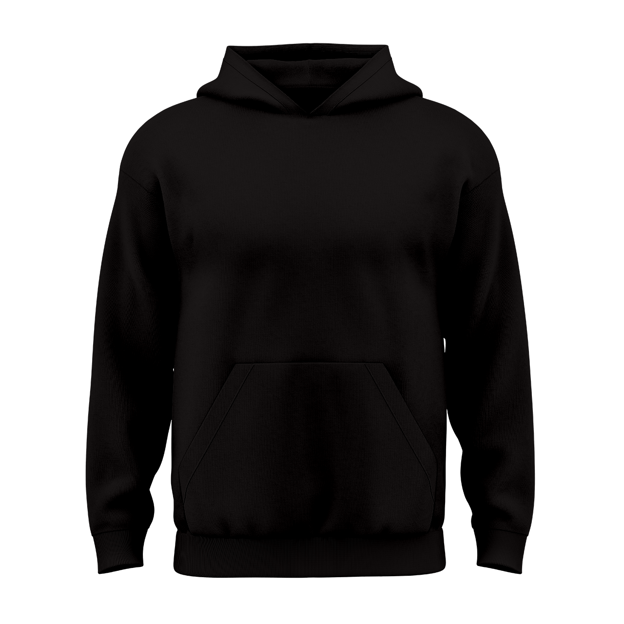 Дитячий однотонний худі з бавовни без флісу Чорний, фото 1