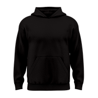 Дитячий однотонний худі з бавовни без флісу Чорний