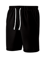 Детские шорты для мальчика с карманами однотонные черные, 3-16 лет