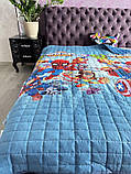 Покрывало стеганное хлопковое на детскую кровать Мстители 150*210см, фото 2