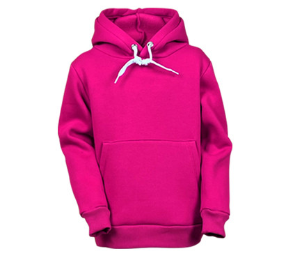 Теплий дитячий худі на флісі однотонний малина, 4-16 років, фото 1
