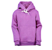 Теплий дитячий худі на флісі однотонний фіолетовий, 4-16 років