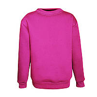 Теплий дитячий джемпер однотонний на флісі малиновий, 4-16 років