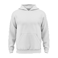 Однотонний дитячій худі білий без флісу